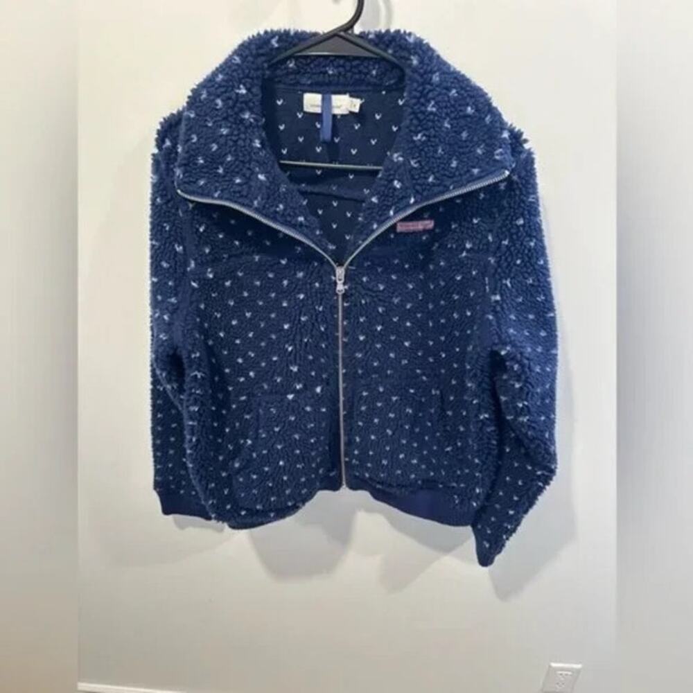 Vineyard Vines Navy Blue Fleece Jacket